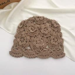 Breathable Hollowed Out Baotou Hat Casual Handmade Knitted Hat Flowers Spring Summer Cap for Women