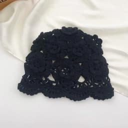 Breathable Hollowed Out Baotou Hat Casual Handmade Knitted Hat Flowers Spring Summer Cap for Women