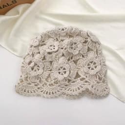 Breathable Hollowed Out Baotou Hat Casual Handmade Knitted Hat Flowers Spring Summer Cap for Women