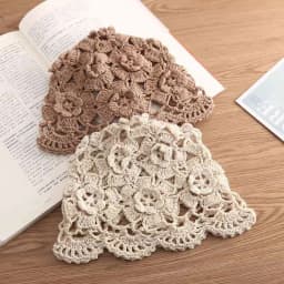 Breathable Hollowed Out Baotou Hat Casual Handmade Knitted Hat Flowers Spring Summer Cap for Women