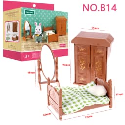 Miniature Furniture 1:12 Dollhouse Kitchen Livingroom Bedroom Set DIY Scene Doll Play Decoration Girl Toy House Gift