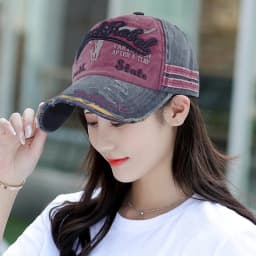 New Unisex Distress Hip Hop Letter Embroidery Baseball Hats Breathable Versatile Fashion Retro Ins Broken Personal Peaked Caps