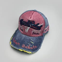 New Unisex Distress Hip Hop Letter Embroidery Baseball Hats Breathable Versatile Fashion Retro Ins Broken Personal Peaked Caps
