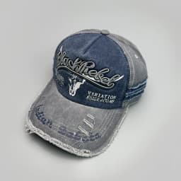 New Unisex Distress Hip Hop Letter Embroidery Baseball Hats Breathable Versatile Fashion Retro Ins Broken Personal Peaked Caps