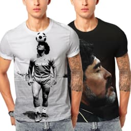Summer hot selling fashionable football star creative 3D printing support football fan personalized casual T-shirt