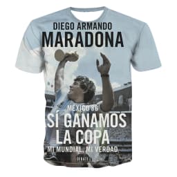 Summer hot selling fashionable football star creative 3D printing support football fan personalized casual T-shirt