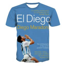 Summer hot selling fashionable football star creative 3D printing support football fan personalized casual T-shirt