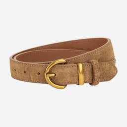 Women Luxury Design Suede Leather Belt Casual Versatile Business Waist Strap Trendy Pin Buckle Waistband