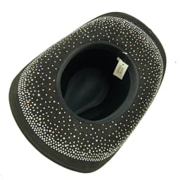 Cowboy hat with rhinestones drawstring spring and autumn fisherman hat men and women curled brim outdoor western cowboy hat