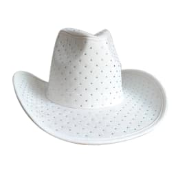 Cowboy hat with rhinestones drawstring spring and autumn fisherman hat men and women curled brim outdoor western cowboy hat