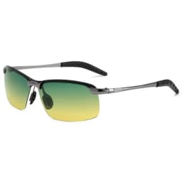 Polarized Photochromic Sunglasses for Man Aluminum Magnesium Frame Top Lens Driving Day and Night Vision Goggles Sun Glasses