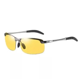 Polarized Photochromic Sunglasses for Man Aluminum Magnesium Frame Top Lens Driving Day and Night Vision Goggles Sun Glasses