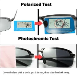 Polarized Photochromic Sunglasses for Man Aluminum Magnesium Frame Top Lens Driving Day and Night Vision Goggles Sun Glasses