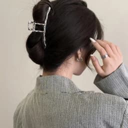 1pc Irregular Cross Design Alloy Hair Claw Simple Style Hair Claw Nonslip Ponytail Holder Shark Claw Women Elegant Hair Claw