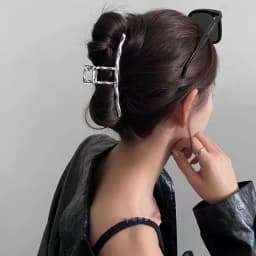 1pc Irregular Cross Design Alloy Hair Claw Simple Style Hair Claw Nonslip Ponytail Holder Shark Claw Women Elegant Hair Claw