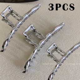 1pc Irregular Cross Design Alloy Hair Claw Simple Style Hair Claw Nonslip Ponytail Holder Shark Claw Women Elegant Hair Claw