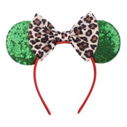 1pc Chic Mouse Ears Headband Sequins 5"Bow Hairband For Girls Women Holiday Festival Party DIY Women Hair Accessories Gift