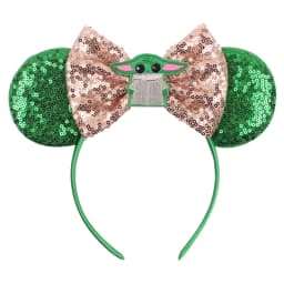 1pc Chic Mouse Ears Headband Sequins 5"Bow Hairband For Girls Women Holiday Festival Party DIY Women Hair Accessories Gift