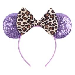 1pc Chic Mouse Ears Headband Sequins 5"Bow Hairband For Girls Women Holiday Festival Party DIY Women Hair Accessories Gift