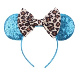 1pc Chic Mouse Ears Headband Sequins 5"Bow Hairband For Girls Women Holiday Festival Party DIY Women Hair Accessories Gift