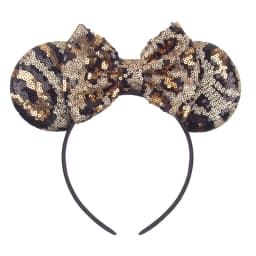 1pc Chic Mouse Ears Headband Sequins 5"Bow Hairband For Girls Women Holiday Festival Party DIY Women Hair Accessories Gift