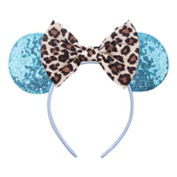 1pc Chic Mouse Ears Headband Sequins 5"Bow Hairband For Girls Women Holiday Festival Party DIY Women Hair Accessories Gift