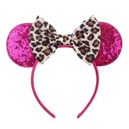 1pc Chic Mouse Ears Headband Sequins 5"Bow Hairband For Girls Women Holiday Festival Party DIY Women Hair Accessories Gift