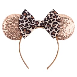 1pc Chic Mouse Ears Headband Sequins 5"Bow Hairband For Girls Women Holiday Festival Party DIY Women Hair Accessories Gift
