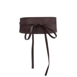 Boho Belt For Women Bowknot Faux Leather Wrap Around Obi Style Cinch Waistband Black Cummerbund Brown Women Wide Corset Belt