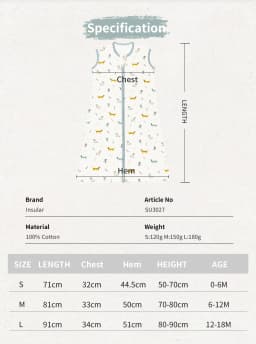 INSULAR Baby Sleeping Bag Kids Vest Infant Anti-Startle Swaddle Blanket Anti-Kick Sleepsacks Cotton Class A Spring Summer Autumn
