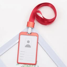 Fashion Unisex Card Cover Women Lanyard Aluminum Alloy Work ID Card Holder Business Work Card ID Badge Holder Metal Bags Case