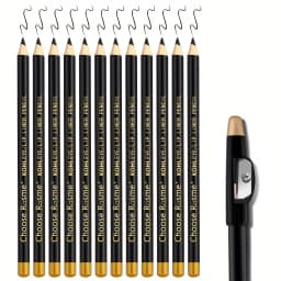 12pcs Black/Brown/Dark Brown Eyebrow Pencil Sharpener Eyebrow Pencil with Sharpener Eyebrow Line Lasting