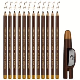 12pcs Black/Brown/Dark Brown Eyebrow Pencil Sharpener Eyebrow Pencil with Sharpener Eyebrow Line Lasting