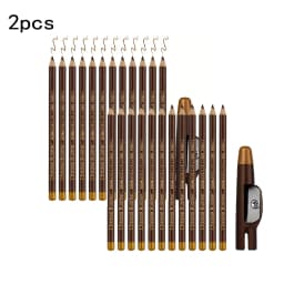12pcs Black/Brown/Dark Brown Eyebrow Pencil Sharpener Eyebrow Pencil with Sharpener Eyebrow Line Lasting