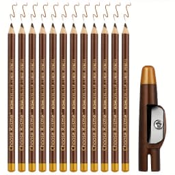 12pcs Black/Brown/Dark Brown Eyebrow Pencil Sharpener Eyebrow Pencil with Sharpener Eyebrow Line Lasting