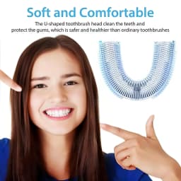 Ultrasonic Toothbrush,U Shape Toothbrush Ultrasonic Teeth Cleaner Teeth Whitening Lamp 360 Adult Electric Automatic Toothbrush