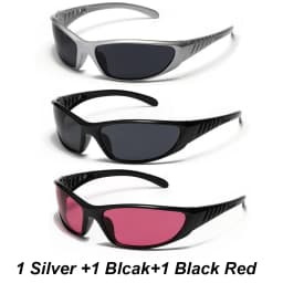 Y2K Silver Sunglasses Color Hollowed Out Future Sense Of Technology Hot Girls Net Red Sunglasses Women Sunglasses Trendy Men