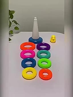Children's Montessori Toy Animals Rainbow Stacked Ring Tower Stacking Educational Toys Infant Development Early Education Toys