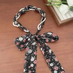 French pearl streamer tied hair integrated headband girl premium braided hair braided hairband hairpin headpiece beach vacation