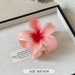 8CM Gradient Large Flower Acrylic Hair Clip For Women Sweet Hair Claws Crab Clamp Barrettes Hawaiian Headwear Accessories