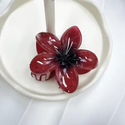 8CM Gradient Large Flower Acrylic Hair Clip For Women Sweet Hair Claws Crab Clamp Barrettes Hawaiian Headwear Accessories