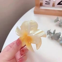 8CM Gradient Large Flower Acrylic Hair Clip For Women Sweet Hair Claws Crab Clamp Barrettes Hawaiian Headwear Accessories