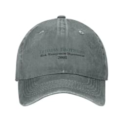 Lehman Brothers Risk Management Dept Washed Baseball Cap Street Style Trucker Dad Hat Summer Unisex Teens Sunscreen Baseball Cap