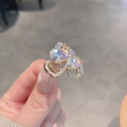 Shining Crystal Rhinestone Butterfly Hair Claw Mini Princess Head Top Clip High-end Side Bangs Clip Women's Hair Accessories