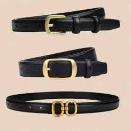 5 Styles of Fashionable Women's Belts with Retro Design High-End Casual Belts for Daily Commuting