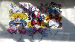 Disney Mummy Mickey Mouse Ears Headbands Girls Halloween Hairband Kids Cartoon Mumiai Minnie Hair Accessories for Women Festival