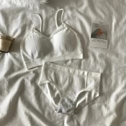 Women's Sports Bra Set Underwear Bra Korean Style Push Up No Steel Ring Bra Sexy Tube Top High Elastic Panty Set