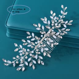 Trendy Wedding Hair Accessories Hair Comb Pearl Headdress Bridal Flower Hair Comb woman Tiara Prom Handmade Hair ornaments