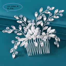 Trendy Wedding Hair Accessories Hair Comb Pearl Headdress Bridal Flower Hair Comb woman Tiara Prom Handmade Hair ornaments