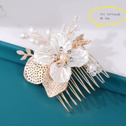 Trendy Wedding Hair Accessories Hair Comb Pearl Headdress Bridal Flower Hair Comb woman Tiara Prom Handmade Hair ornaments